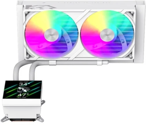 Фото: Система рідинного охолодження Gamemax GLACIER 240 LCD WH № 10 | KTC