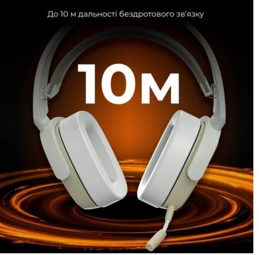 Гарнітура Ajazz AHM09 Max WL/BT Gray/White (AHM09-MAX-GW)