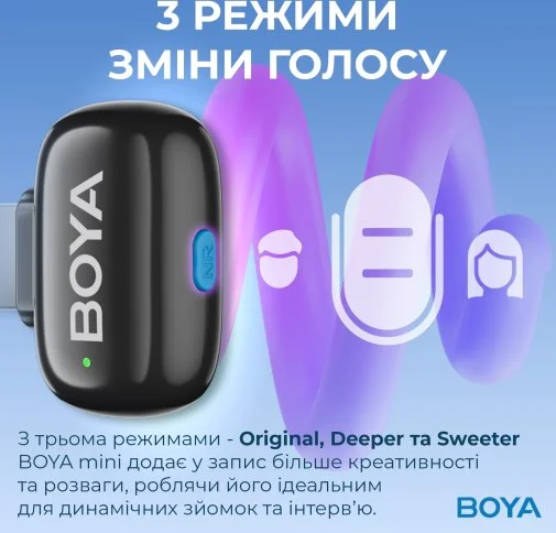 Фото: Радіосистема BOYA mini-12 Type-C/Lightning Black № 26 | KTC