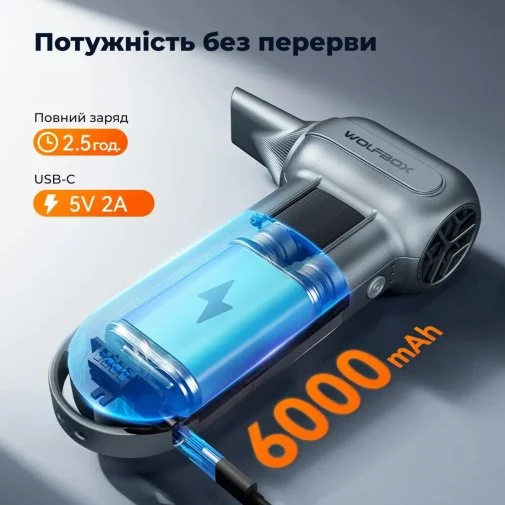 Фото: Акумуляторний турбокомпресор (повітродувка) Wolfbox MegaFlow 100 (MF100) № 21 | KTC