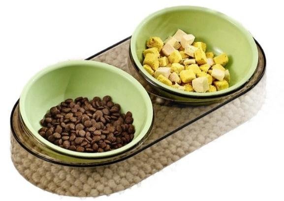 Годівниця подвійна кольорова Me&Pet Зелений (NMP28-2)