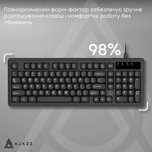 Фото: Клавіатура Ajazz AF98 USB Black (AF98-B) № 21 | KTC