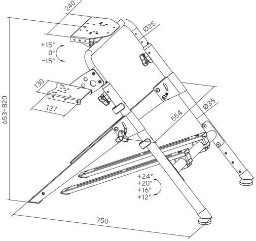 Кокпіт з кріпленням для керма GamePro RS029