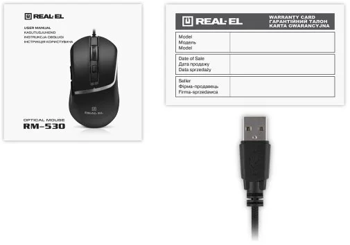 Фото: Миша Real-EL RM-530 USB Black (EL123200053) № 21 | KTC