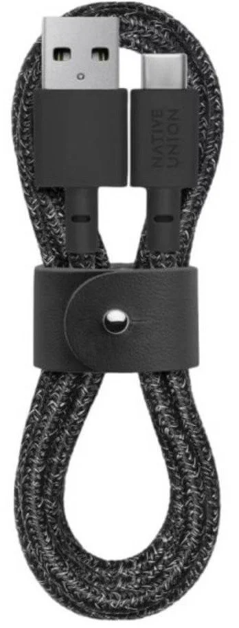 Фото: Кабель Native Union Belt AM / Type-C 1.2m Cosmos Black (BELT-AC-COS-NP) № 9 | KTC