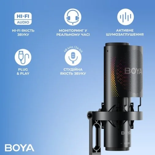Фото: Мікрофон BOYA K3-02 RGB Black (BOYA K3-02) № 24 | KTC