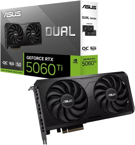 Відеокарта ASUS RTX 5060 Ti Dual Evo OC Edition (DUAL-RTX5060TI-O16G-EVO)