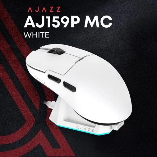 Фото: Миша Ajazz AJ159P MC WL/BT/USB White (AJ159P-MC-W) № 18 | KTC