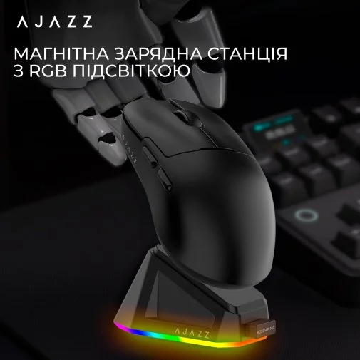 Фото: Миша Ajazz AJ159P MC WL/BT/USB Black (AJ159P-MC-B) № 20 | KTC