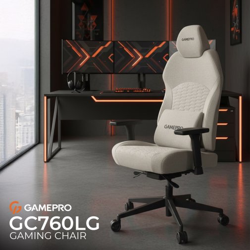 Крісло GamePro GC760LG Fabric Light Gray