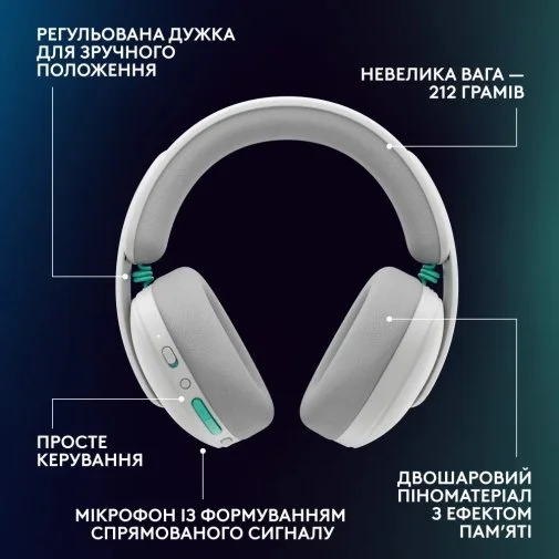 Фото: Навушники Logitech G325 Lightspeed White (981-001531) № 18 | KTC