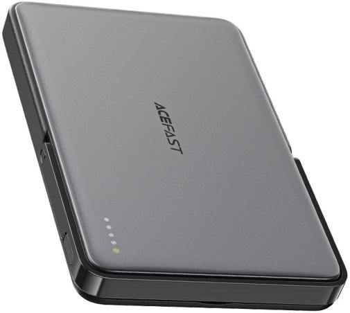 Батарея універсальна Acefast M16 5000mAh, 1xType-C, Qi, 18W, Black