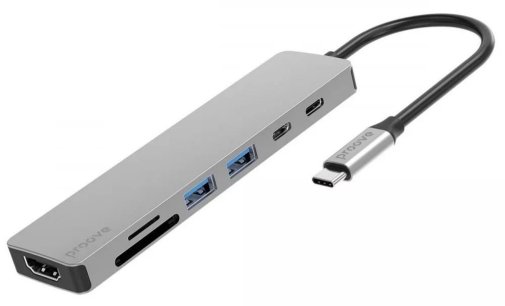 USB-хаб Proove Iron Link 7in1 Silver (HBIL00222004)