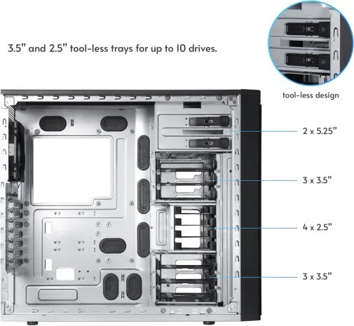Фото: Корпус Chieftec UNI BW-01B-OP Black № 30 | KTC