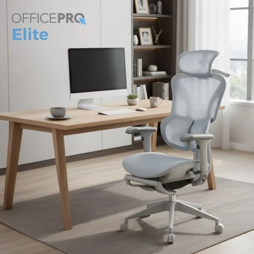 Фото: Крісло OfficePro Elite OC950GLB Gray/Light Blue № 30 | KTC