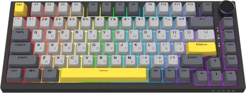 Клавіатура Ajazz AK820 Sea Salt Switch ENG/UKR USB Black (AK820-SS-BGY)