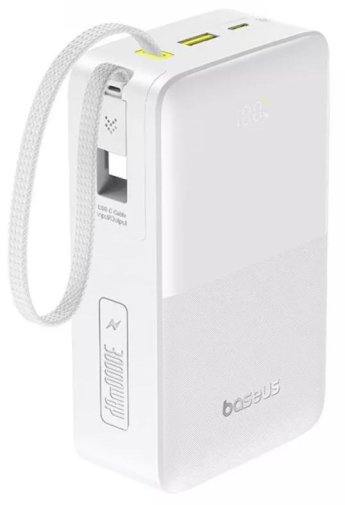 Батарея універсальна Baseus EnerFill FC51 Bipow2 Pro 30000mAh 22.5W Built-in Type-C White (E0028101)