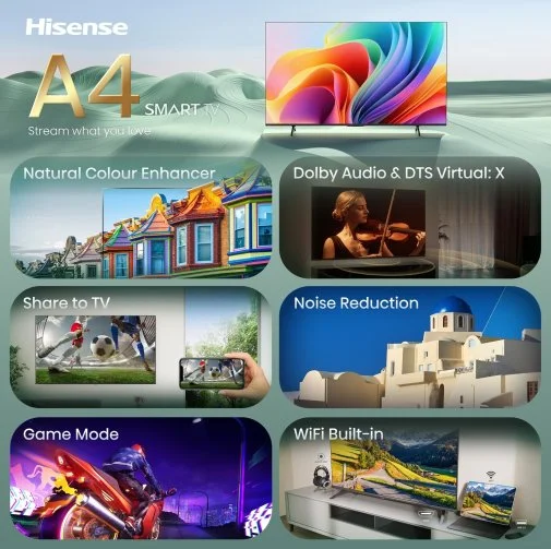 Фото: Телевізор LED Hisense 32A4S (Smart TV, Wi-Fi, 1366x768) № 13 | KTC