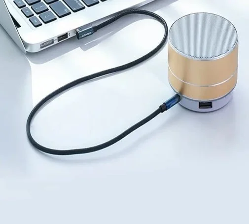 Фото: Кабель UGREEN AV112 Angled Cable Jack 3.5mm M / Jack 3.5mm M 1m Blue (UGR-60179) № 6 | KTC