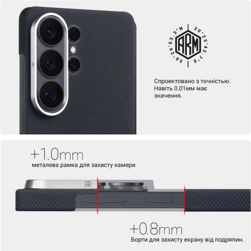 Фото: Чохол ArmorStandart for Samsung S26 Ultra - BlackIcon Aramid Plain MagCase Black (ARM90166) № 16 | KTC