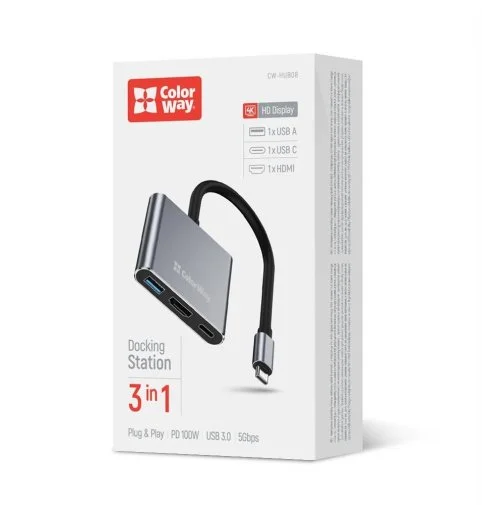 Фото: USB-хаб ColorWay 3in1 (CW-HUB08) № 7 | KTC