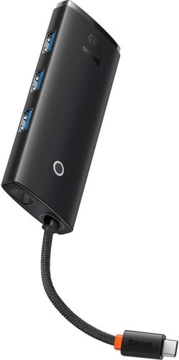 Хаб USB Type-C Baseus Lite Series 5-Port, 3xUSB/Type-C/HDMI, Black