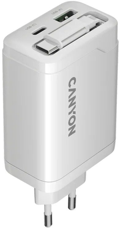 Зарядний пристрій Canyon OnCharge 65RC GaN 65W White (CNS-CURC65ACW)