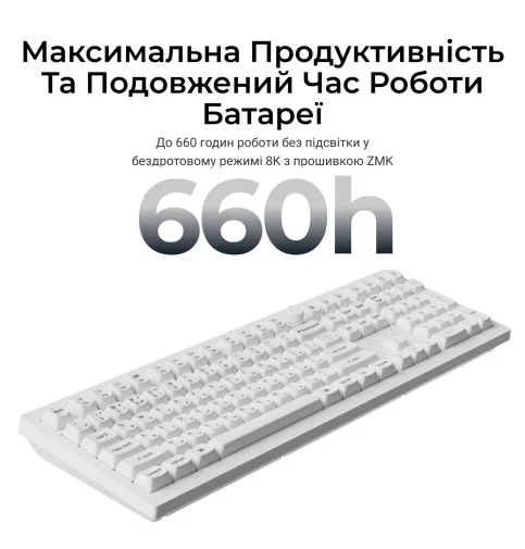 Фото: Клавіатура Keychron V6 Ultra Keychron Red Switch RGB White (V6U-F1-UA) № 24 | KTC