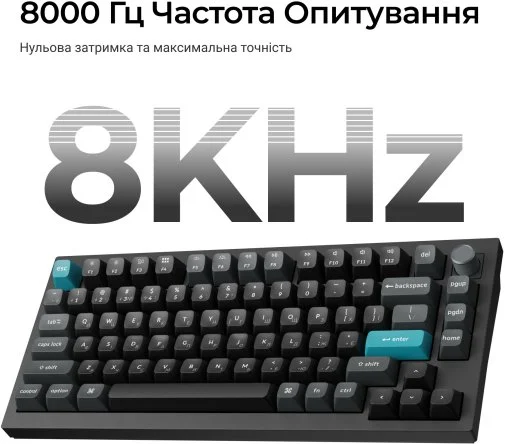 Фото: Клавіатура Keychron Q1 Ultra Keychron Red Switch RGB Black (Q1U-M1-UA) № 25 | KTC
