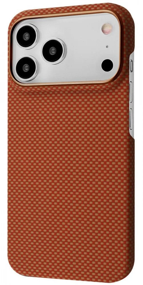 Фото: Чохол Proove for Apple iPhone 17 Pro Max - Carbon Slim with Magnetic Ring Orange (PCCSIP17PM10) № 7 | KTC