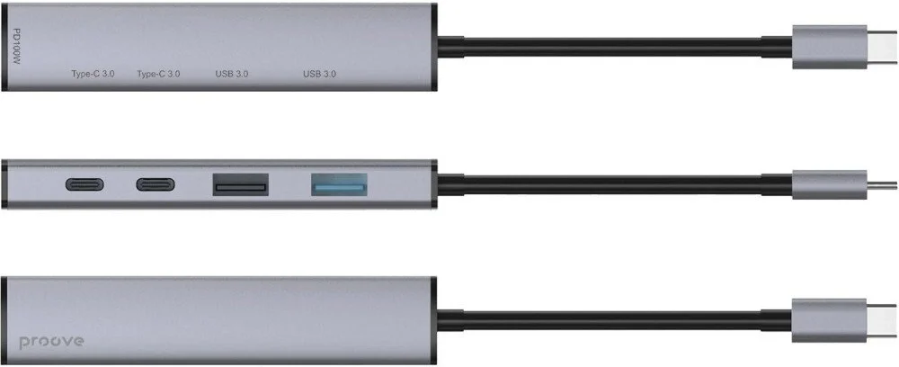Фото: USB-хаб Proove Arc Link 5in1 Silver (HBAL00222024) № 11 | KTC