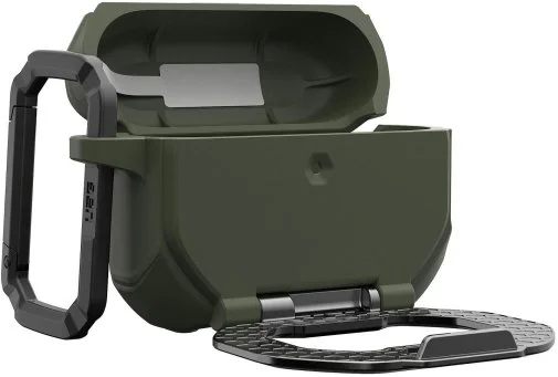 Фото: Чохол UAG for Airpods Pro 3nd Gen 2025 - Monarch with Built-in Phone Stand Olive Drab/Silver (104131117233) № 32 | KTC