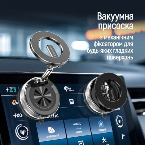 Фото: Кріплення для мобільного телефону ColorWay MagSafe 360 Black (CW-CHM21-BK) № 24 | KTC