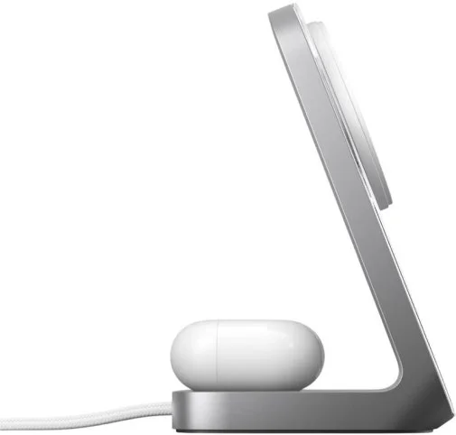 Фото: Бездротова зарядна станція Nomad Stand One Qi2 25W 2in1 Silver (NM014513858) № 12 | KTC