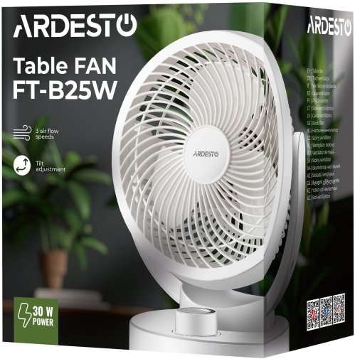 Вентилятор Ardesto FT-B25W White