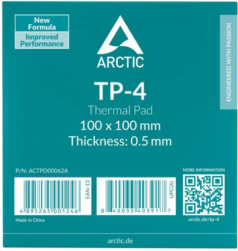 Фото: Термопрокладка Arctic TP-4 100x100x0.5mm (ACTPD00062A) № 6 | KTC