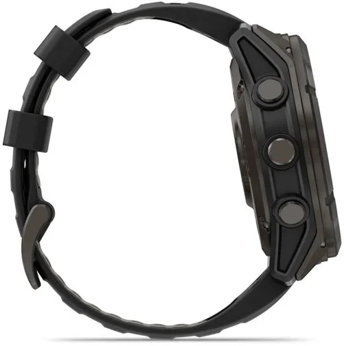 Фото: Смарт годинник Garmin fenix 8 - 51mm MicroLED Sapphire Carbon Gray DLC Titanium with Black/Pebble Gray Silicone Band (010-03380-05) № 25 | KTC