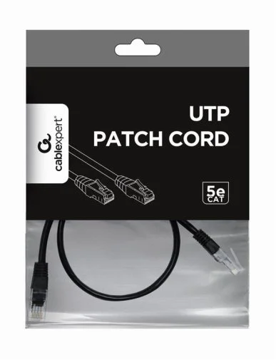 Фото: Патч-корд Cablexpert UTP RJ45 Cat.5e CCA 0.5m Black (PP12-0.5M/BK) № 4 | KTC