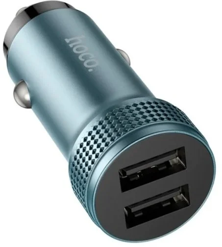 Фото: Автомобільний зарядний пристрій Hoco Z49 Level dual port 12W Metal Gray (6931474795618) № 7 | KTC
