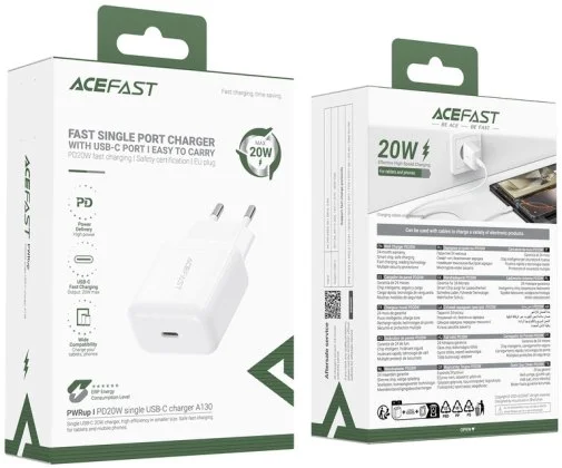 Фото: Зарядний пристрій Acefast A130 20W White (6974316284659) № 20 | KTC