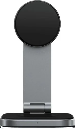 Фото: Бездротовий зарядний пристрій Satechi 2in1 Foldable Qi2 Stand Space Gray (ST-Q21FM) № 9 | KTC