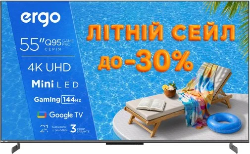 Фото: Телевізор MiniLED Ergo 55MQ95 (Smart TV, Wi-Fi, 3840x2160) № 9 | KTC