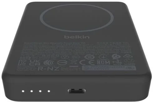 Батарея універсальна Belkin BoostCharge Slim Magnetic 10000mAh 15W Qi2 7.5W Black (BPD015HQBK)