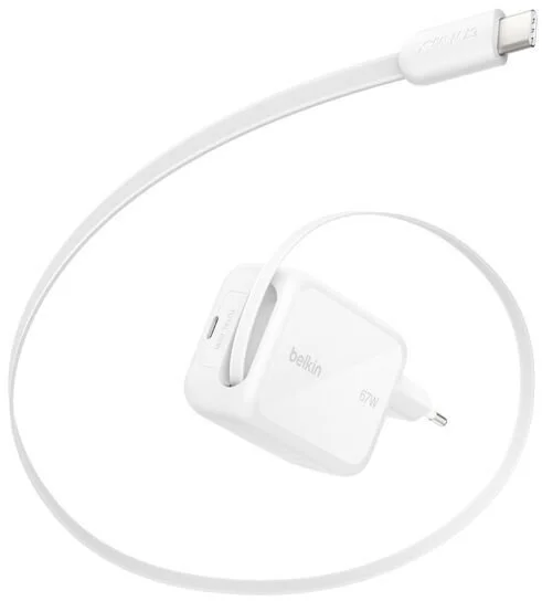 Зарядний пристрій Belkin UltraCharge GaN 67W White (WCH022KQWH)