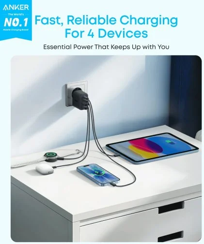 Фото: Зарядний пристрій Anker Zolo Charger 50W Black (A121EG11) № 11 | KTC