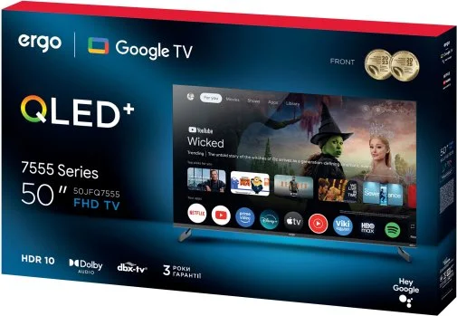 Фото: Телевізор QLED Ergo 50JFQ7555 (Google TV, Wi-Fi, 1920x1080) № 26 | KTC