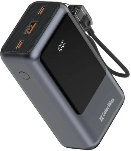 Фото: Батарея універсальна ColorWay Urban 20000mAh 22.5W Gray (CW-PB200LP03GR) № 15 | KTC