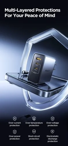 Фото: Зарядний пристрій Pisen BOLT Pro PD 140W Black (TP-C68) № 43 | KTC