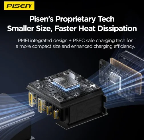 Фото: Зарядний пристрій Pisen BOLT Utility PD 65W Black (TP-C66) № 23 | KTC