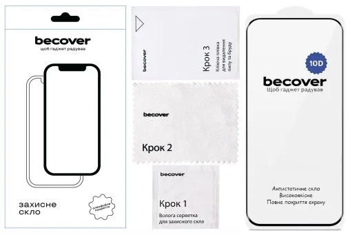 Фото: Захисне скло BeCover 10D for Oppo Reno15 5G - Black (716106) № 11 | KTC